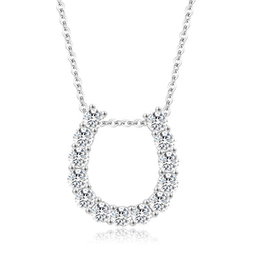 【#49】(Horseshoe)925 Sterling Silver Moissanite necklace
