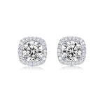 【#32】(Princess earrings)925 Sterling Silver Moissanite rings