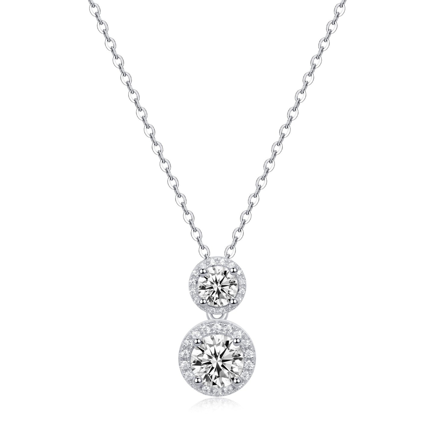 【#19】(Corona Necklace)925 Sterling Silver Moissanite necklace