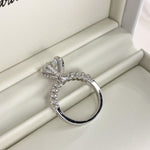 【#05】（Moonlight）925 Sterling Silver Moissanite rings(Buy over 250$  get 2v band, 1 classic band ,1 star band, 1 bubble band , 1 pearl brooch and rose square bracelet as freebies)