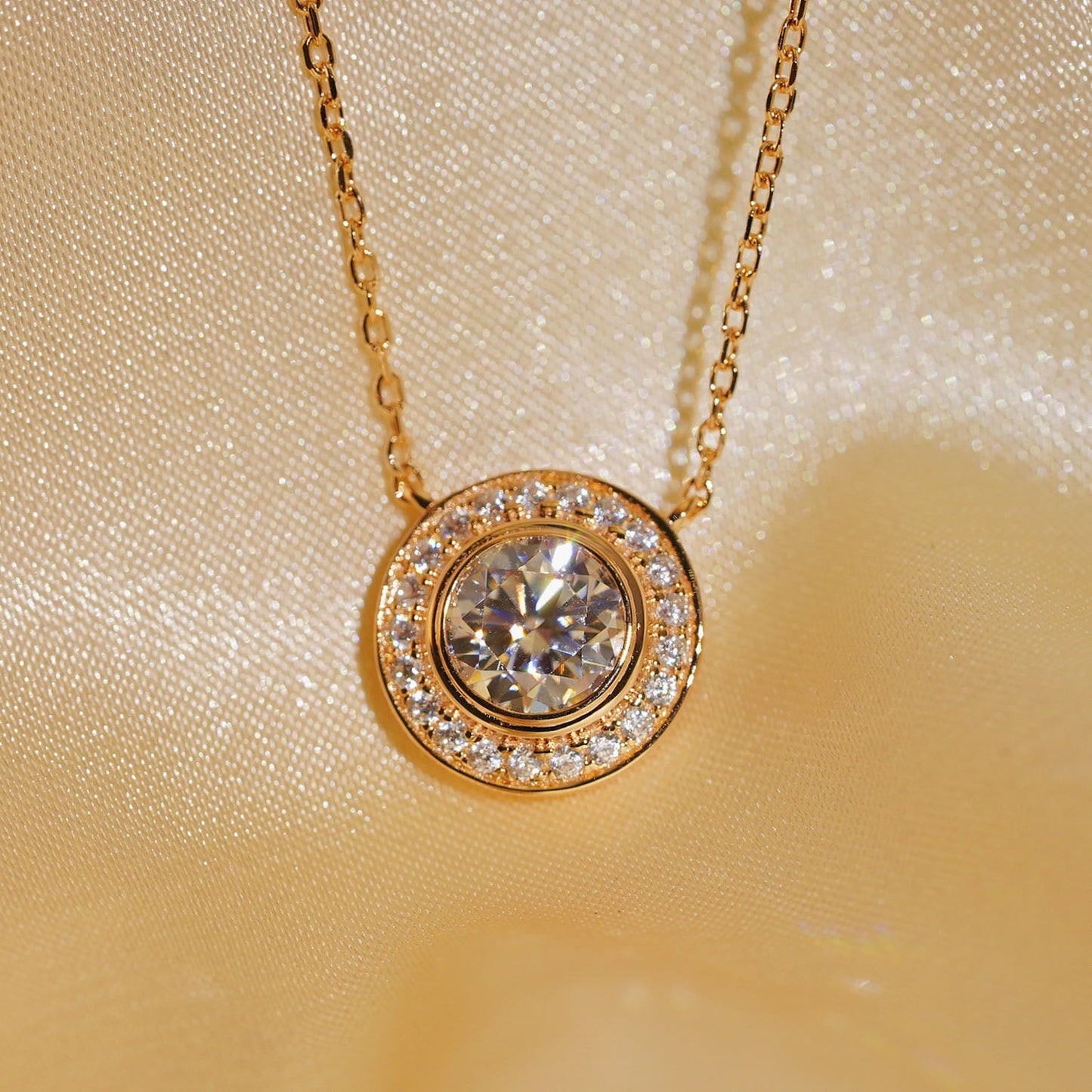 【#57】(Earth)925 Sterling Silver Moissanite necklace
