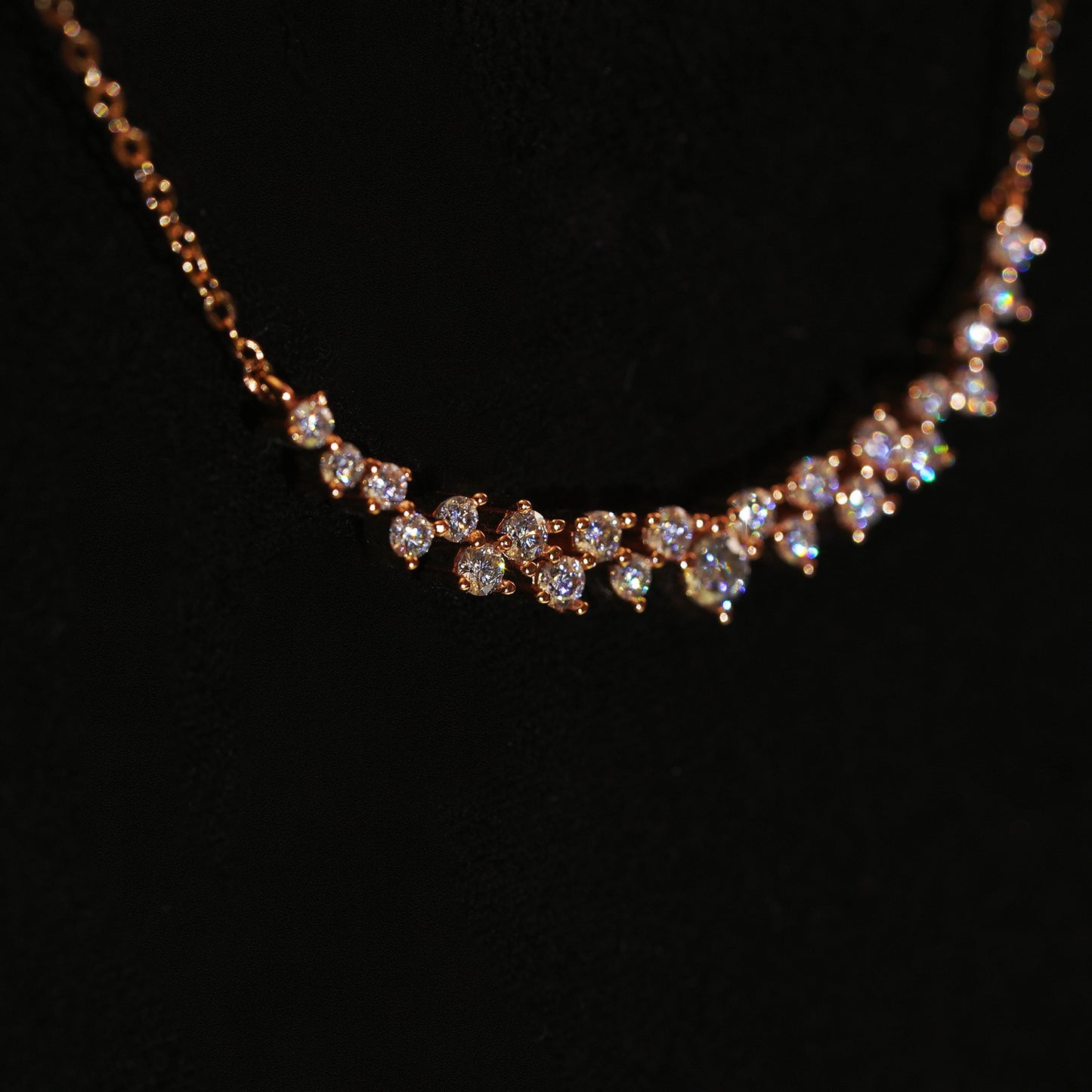 【#50】(River)925 Sterling Silver Moissanite necklace