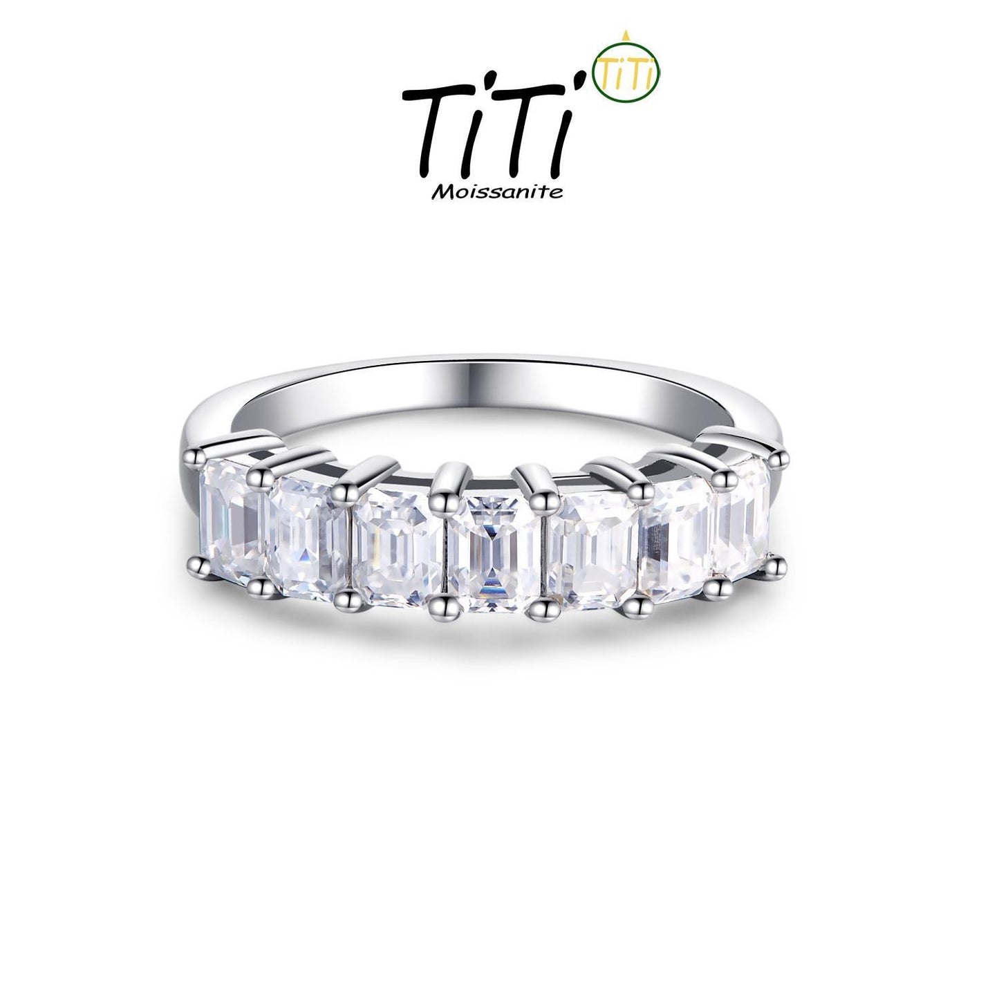 【#13】(Sherry) 925 Sterling Silver Synthetic Moissanite rings