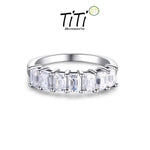 【#13】(Sherry) 925 Sterling Silver Synthetic Moissanite rings